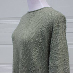 Jenny Boston Boutique Light Green Textured Sweater